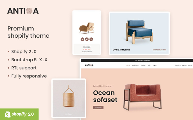 Antioa The Furniture Responsive Shopify Theme #297029