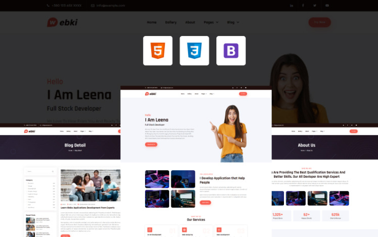 Webki - Portfolio HTML Bootstrap 5 Template #297020