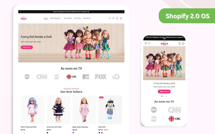 Shopify Barbie Doll Theme Shopify Kids Toys Theme Latest Shopify #299696