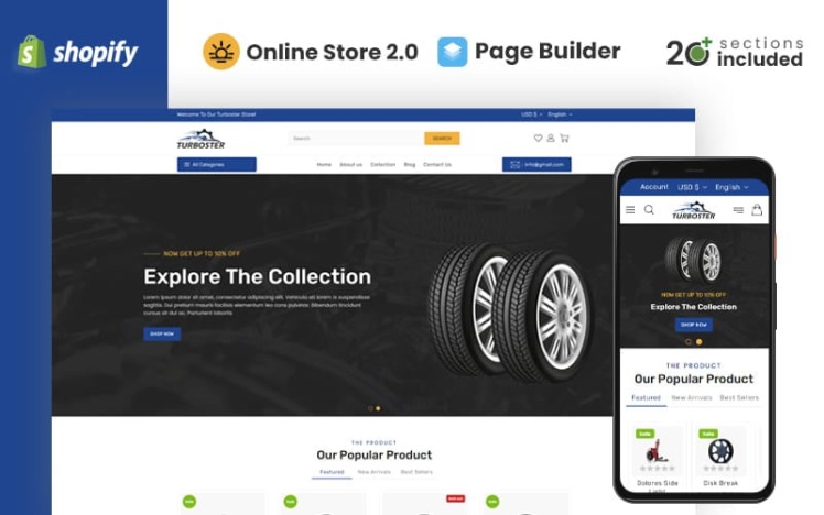 Turboster Auto Parts Store Shopify Theme #299731