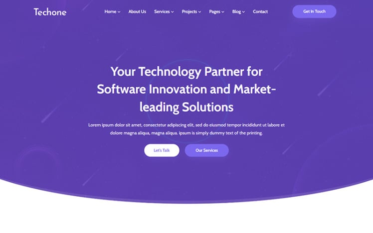 Tech One Software Layout Techone - Software & IT Solutions Services HTML5 Template #304310