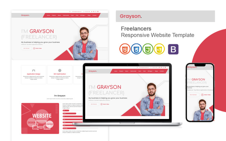 Freelancer - Best Personal Portfolio Website Template #304452