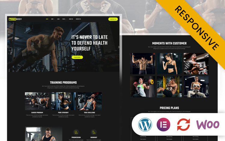 GYMBody Gym and Fitness Elementor WordPress Theme