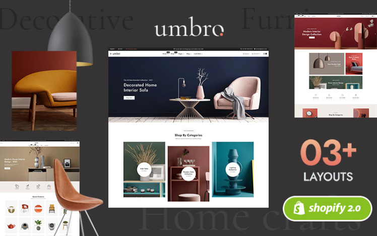 Umbro Home Decor and Interior Furniture Shopify Responsive Theme #305892