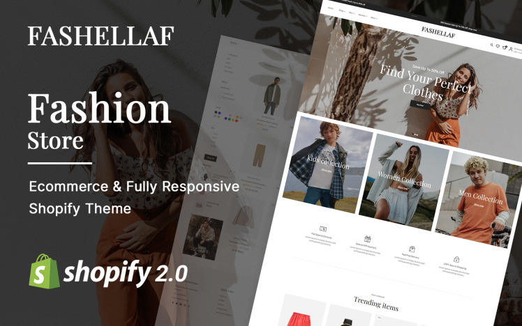 Fashellaf Clothes Fashion online Shopify Theme #309227
