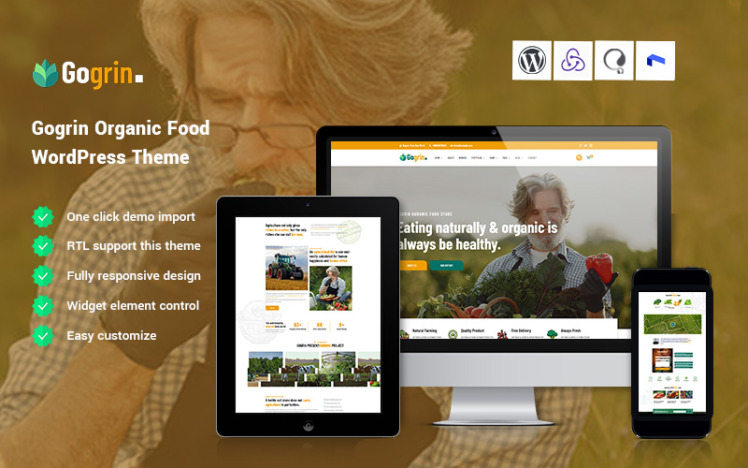Gogrin - Agriculture and Organic Food WordPress Theme #309221