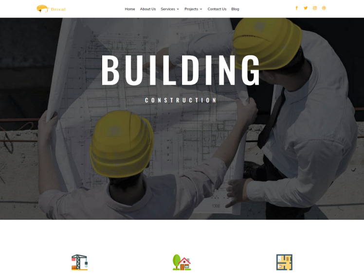 Brixel Building Construction WordPress Theme #317745