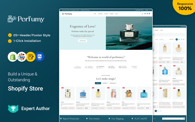 Perfumy Perfumes Deos and Fragrances Shopify Responsive Theme #318101