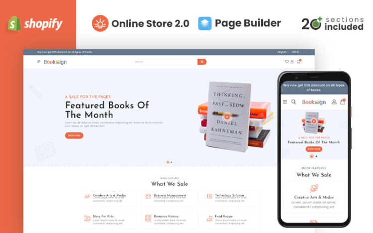 Booksign Book Store Shopify Theme #318767
