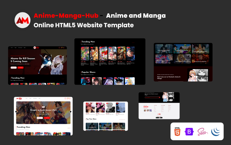 Anime&Manga-Hub - Anime and Manga Online HTML5 Website Template #319786