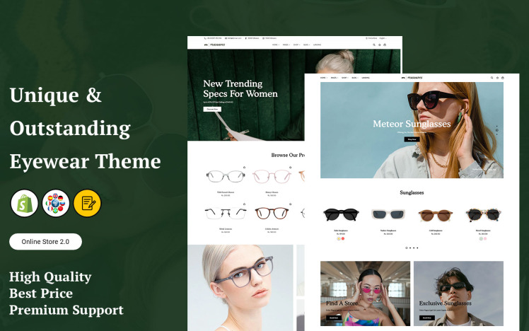 Teashades Eyewear Shopify Theme #326222