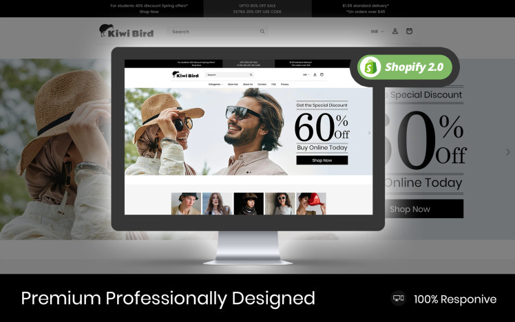 Kiwibird Fashion Designer Women Cloth Shopify Themes #328984