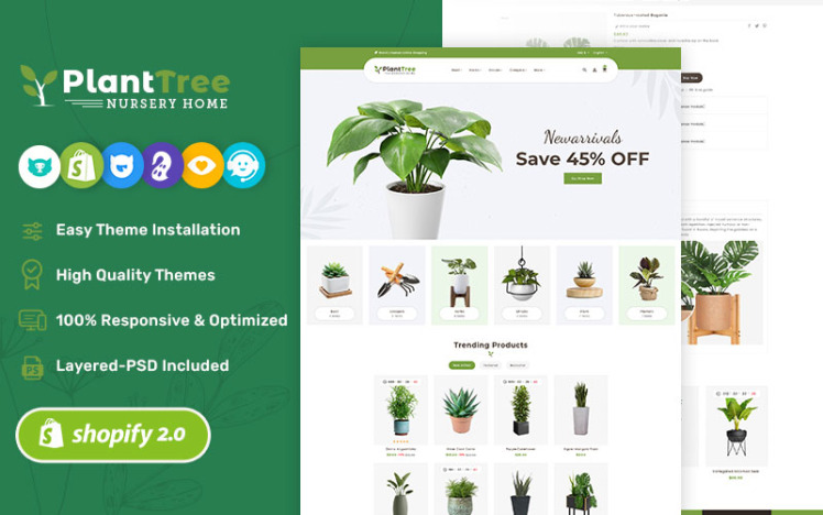 Plant Tree Plants Nursery Houseplants Shopify OS Multipurpose Theme #329809