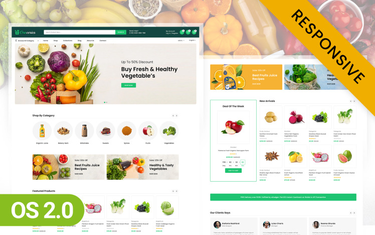 Groceries Super Market Store Shopify Responsive Theme #330334