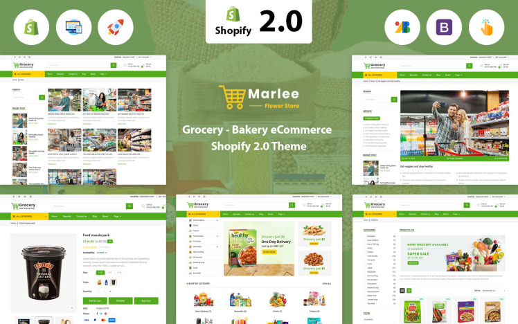 Grocery Bakery Shopify Theme #331817