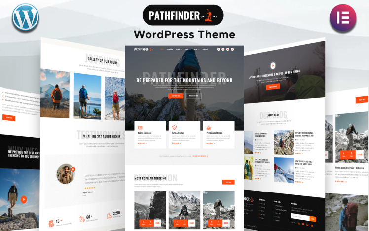 Path Finder - Hiking & Mountain Trekking WordPress Theme #332130