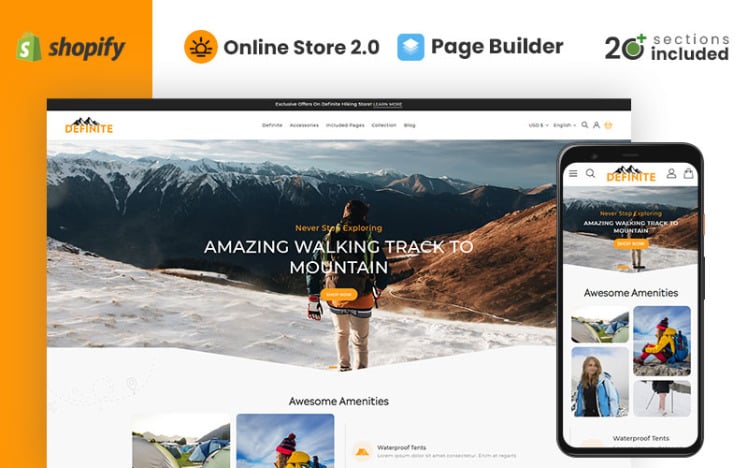 Definite Travel Store Shopify Theme #334544
