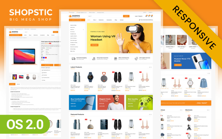 Shopstic Mega Store Shopify Responsive Theme #336024