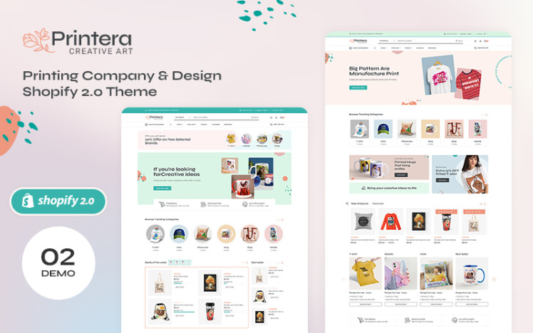 Printera Printing Company Design Shopify Theme #337902