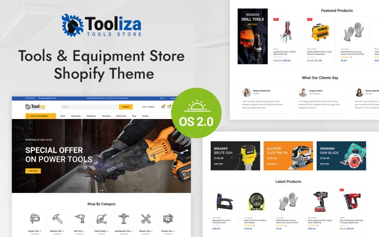 Tooliza Auto Tools and Hardware Store Shopify Responsive Theme #341322
