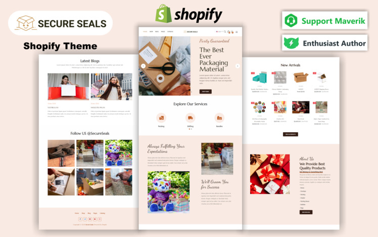Secure Seals Packaging Material Shopify Theme #341419