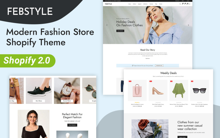 FEBSTYLE Multipurpose Fashion Store Shopify Responsive Theme #343647
