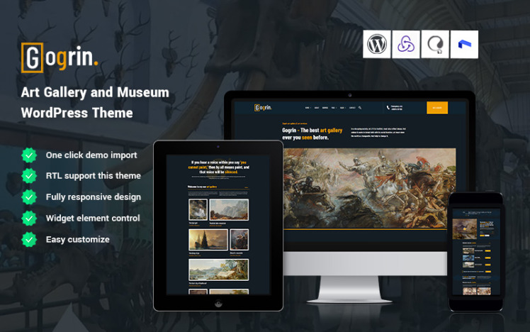 Gogrin - Art Gallery and Museum WordPress Theme #345962