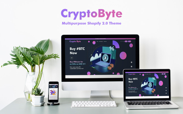 CryptoByte Multipurpose Shopify Theme #351421