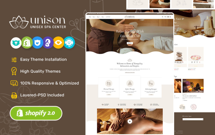 Unison Shopify Theme for Spa Beauty Health Wellness Stores #352258