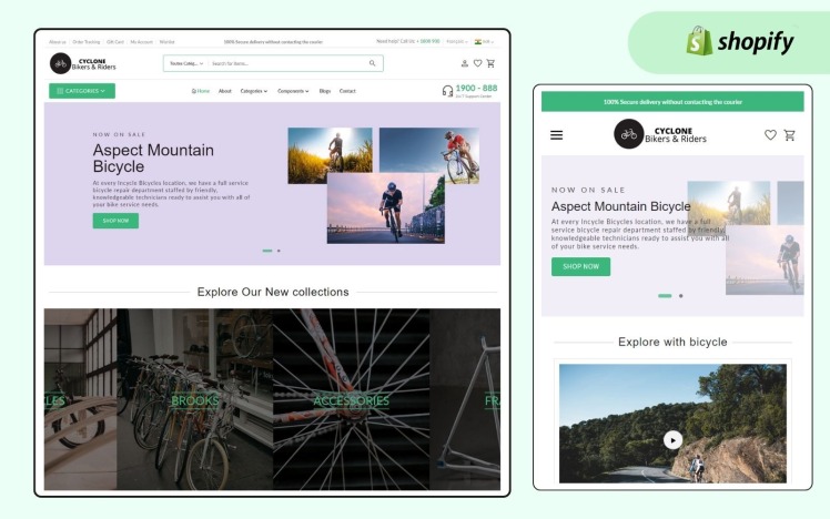 Cyclone Bicycle Shopify Theme #352497