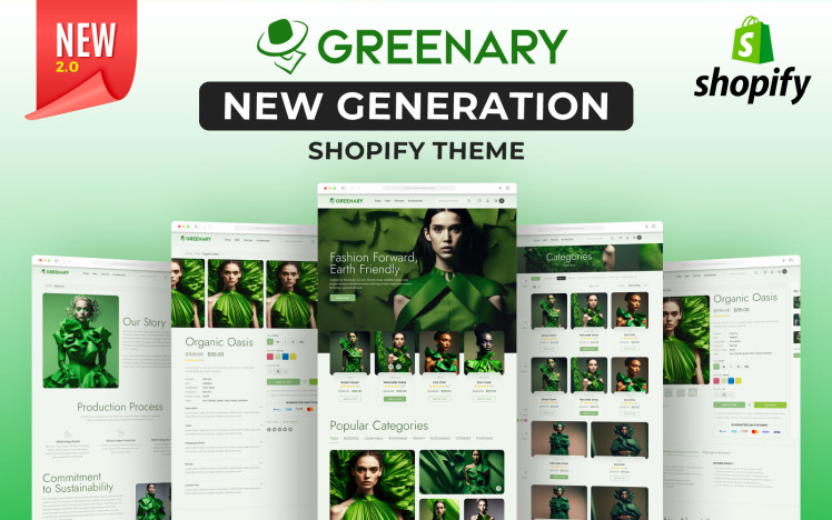 GREENARY Fashion Store Shopify Theme for Clothing and Jewellery #352755