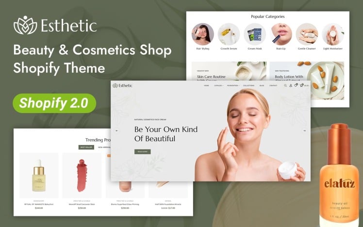 Esthetic Beauty Cosmetics Store Shopify Responsive Theme #355565
