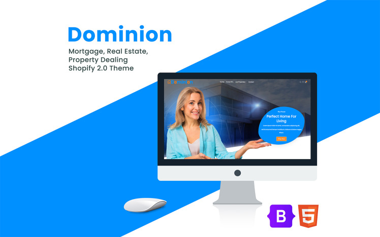 Dominion Mortgage Real Estate Property Dealing Shopify Theme #358440