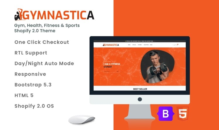 Gymnastica Gym Health Fitness Sports Shopify Theme #365735