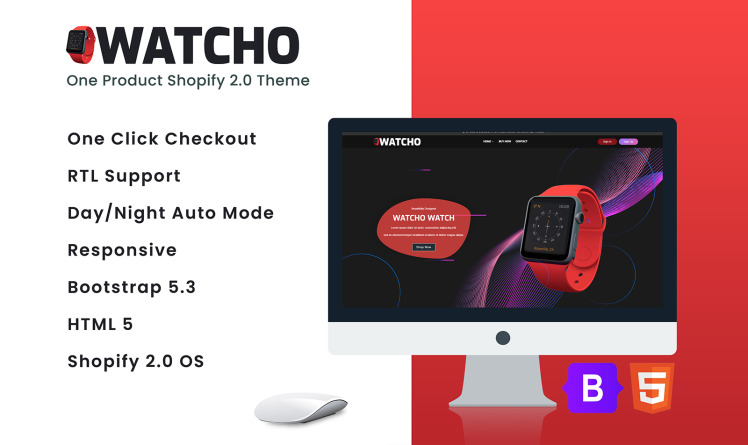 Watcho One Product Shopify Theme #366315