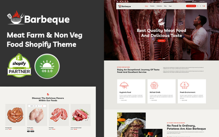 Barbeque BBQ Meat Food Multipurpose Shopify Responsive Theme #370613