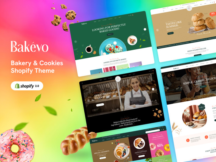 Bakevo Bakery Cookies Shopify Theme #372487