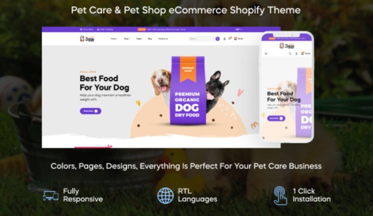 FeetPet Pet Food And Equipment Shopify Theme #378582
