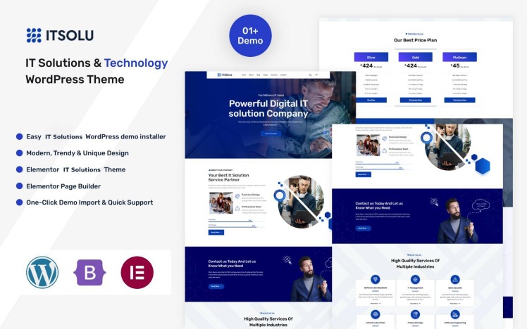 Itsolu - Technology & IT Solutions WordPress Theme #392567