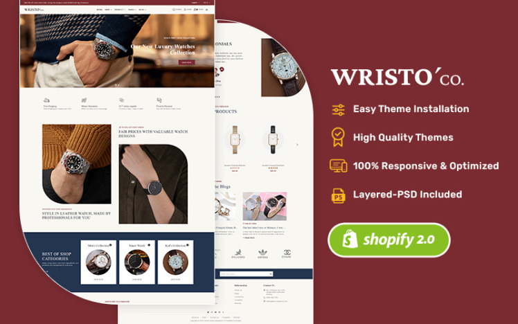 Wristro Shopify theme for Watches Jewelry Lifestyle #400436