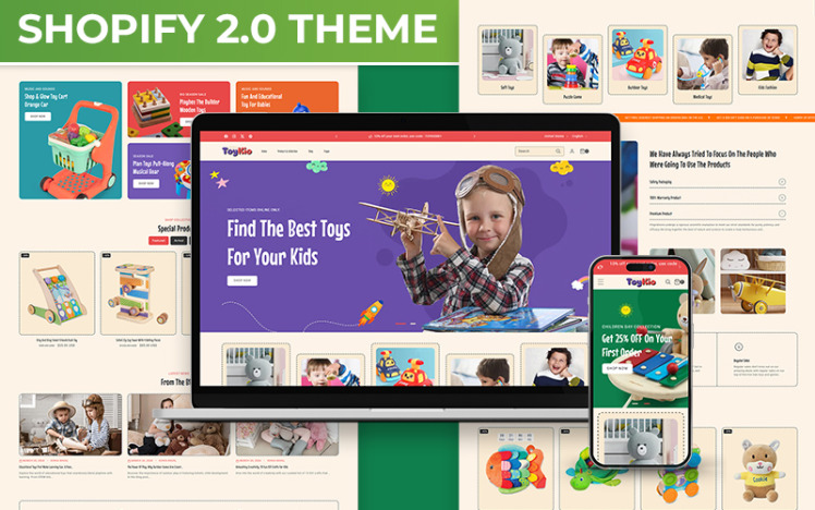 Toykio Baby Shop Kids Toys Store Multipurpose Shopify Responsive Theme #405872