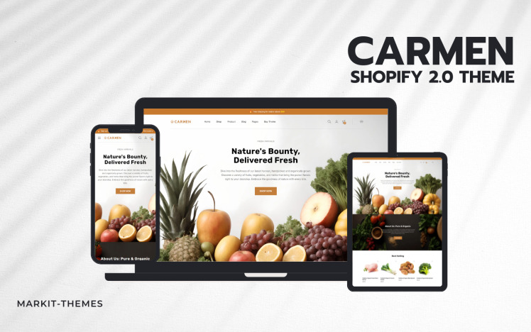 Carmen Premium Food Shopify Theme #406230