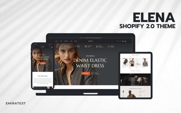 Elena Premium Fashion Shopify Theme #406228