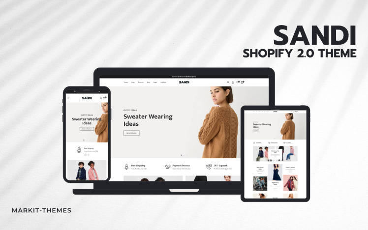 Sandi Premium Fashion Shopify Theme #409017