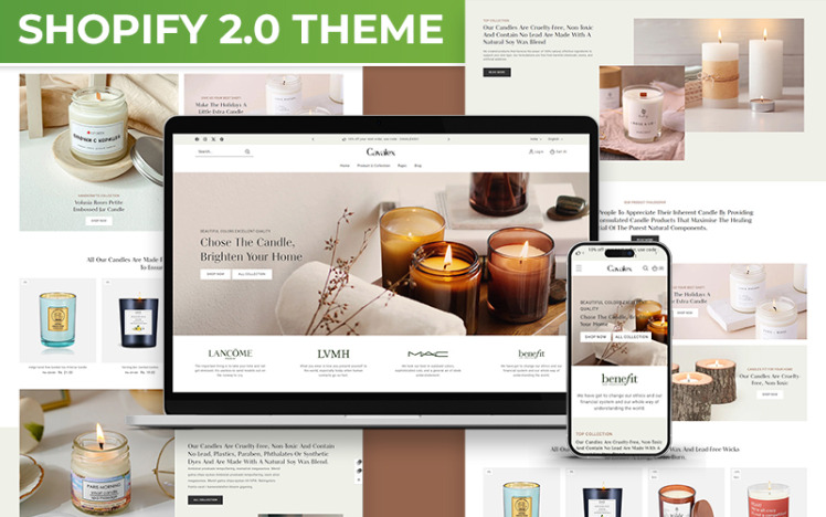 Cavalex Candles Store Multipage Clean Online Store Shopify Theme #409665