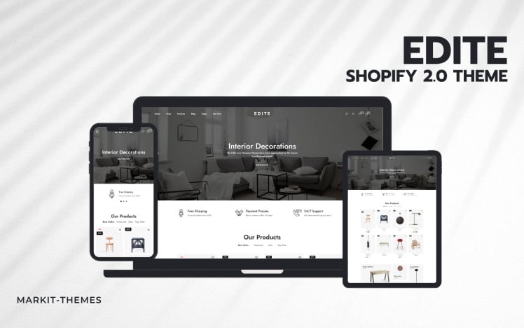 Edite Premium Furniture Shopify Theme #410435