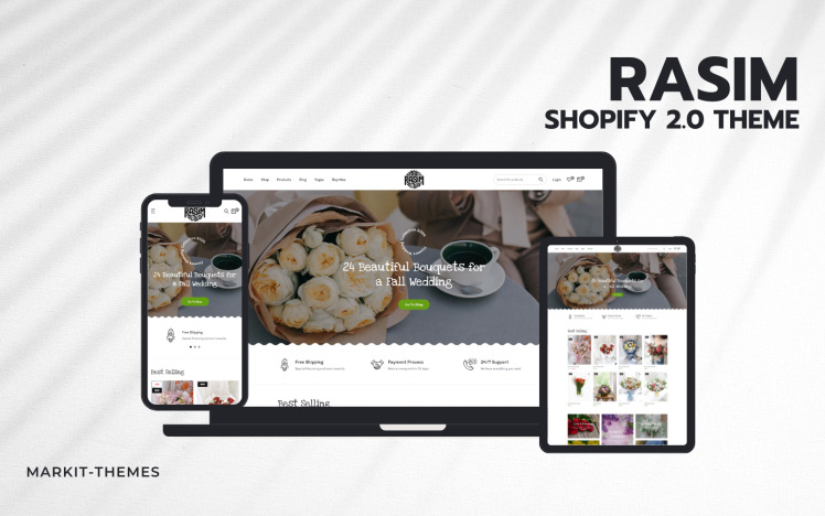 Rasim Premium Flowers Shopify Theme #410865