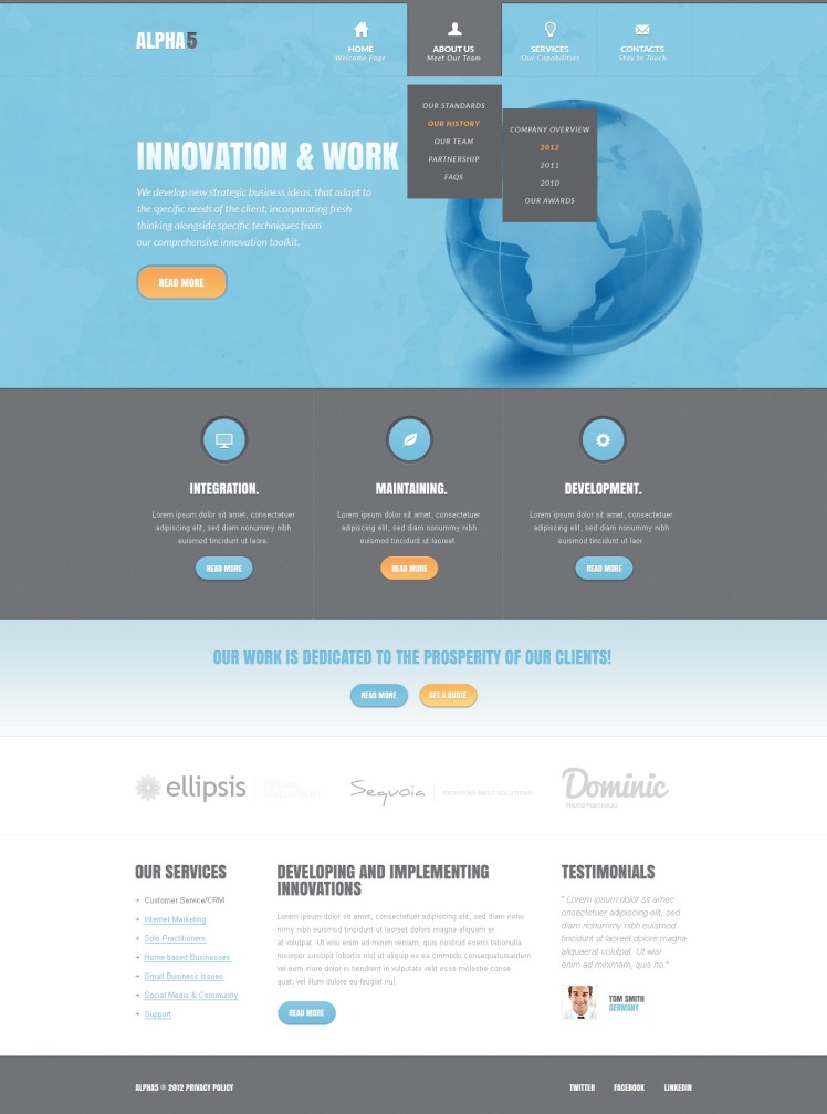 Computer Insite Website Template IT Website Template #41136