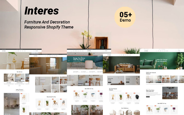 Interes Furniture And Decoration Responsive Shopify Theme #412007