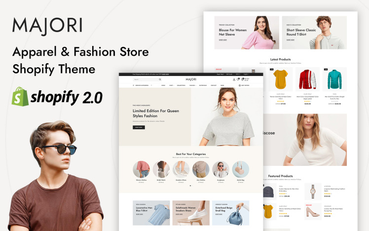 Majori Fashion Apparel and Clothing Store Shopify Responsive Theme #413063